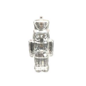 Clear Plastic Toy Soldier Christmas Tree Hanging Ornament Craft 5.25"